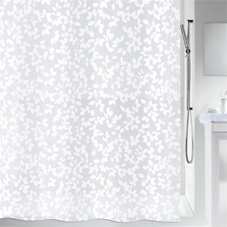 Duschdraperi Blatt white 180x200 cm
