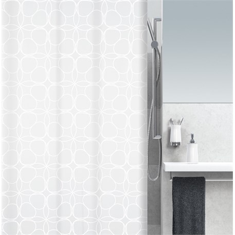 Duschdraperi Filigran white 120x200 cm