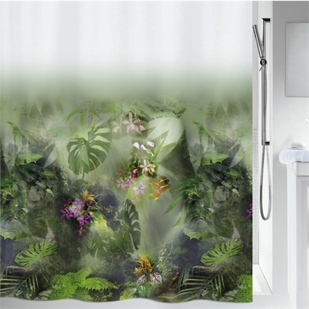 Duschdraperi Jungle green 180x200 cm