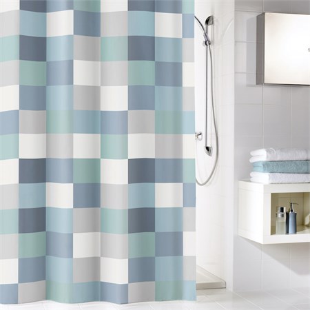 Duschdraperi Check mare 180x200 cm