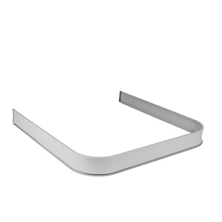 Duschsarg Stabil U-form silvergrå 92x92x92 cm