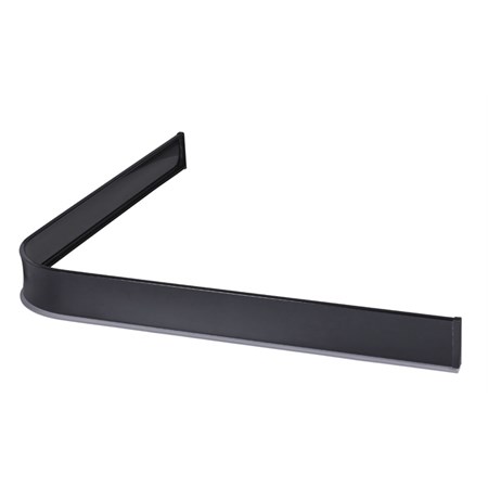 Duschsarg Stabil matt-svart 92x92 cm