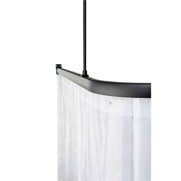 Draperiskena Stabil matt-svart