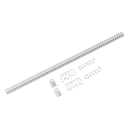 Draperiskena Stabil rak vit komplett