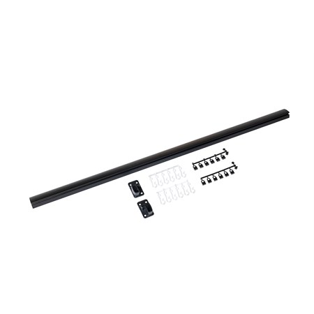 Draperiskena Stabil Rak matt-svart komplett